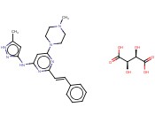 6-(4-甲基-1-哌嗪<span class='lighter'>基</span>)-N-(5-甲基-1H-吡唑-3-<span class='lighter'>基</span>)-2-[(1E)-2-<span class='lighter'>苯乙烯基</span>]-4-嘧啶胺