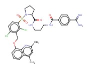 (2S)-N-(3-(4-<span class='lighter'>甲</span>脒<span class='lighter'>基</span><span class='lighter'>苯</span>甲酰胺基)丙基)-1-(2,4-<span class='lighter'>二</span><span class='lighter'>氯</span>-3-((2,4-<span class='lighter'>二甲</span>基-8-喹啉<span class='lighter'>基</span>氧基)甲基)<span class='lighter'>苯</span>磺<span class='lighter'>酰</span><span class='lighter'>基</span>)吡咯烷-2-甲酰胺