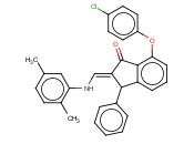 7-(4-CHLOROPHENOXY)-2-[(2,5-DIMETHYLANILINO)METHYLENE]-3-PHENYL-1-<span class='lighter'>INDANONE</span>
