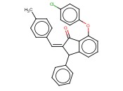 7-(4-CHLOROPHENOXY)-2-[(4-METHYLPHENYL)METHYLENE]-3-PHENYL-1-<span class='lighter'>INDANONE</span>