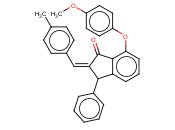 7-(4-METHOXYPHENOXY)-2-[(4-METHYLPHENYL)METHYLENE]-3-PHENYL-1-<span class='lighter'>INDANONE</span>