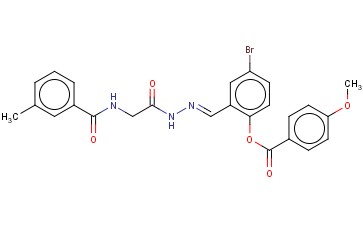 4-BR-2-(2-(((3-METHYLBENZOYL)AMINO)AC)CARBOHYDRAZONOYL)PHENYL 4-METHOXYBENZOATE