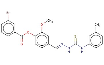 2-METHOXY-4-(2-(3-TOLUIDINOCARBOTHIOYL)CARBOHYDRAZONOYL)PHENYL 3-BROMOBENZOATE