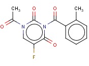 1-乙酰基-5-氟-3-(2-甲基苯基)<span class='lighter'>尿嘧啶</span>