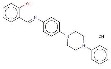 2-(((4-(4-(2-METHYLPHENYL)-1-PIPERAZINYL)PHENYL)IMINO)METHYL)-PHENOL