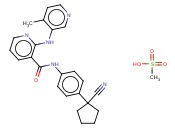 N-[4-(1-<span class='lighter'>氰</span><span class='lighter'>基</span>环戊基)苯基]-2-[(4-<span class='lighter'>吡啶</span>甲基)<span class='lighter'>氨基</span>]-3-<span class='lighter'>吡啶</span>甲酰胺甲磺酸盐