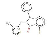 7-FLUORO-2-[(3-METHYL-2-THIENYL)METHYLENE]-3-PHENYL-1-<span class='lighter'>INDANONE</span>
