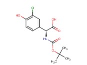 Benzeneacetic acid, 3-<span class='lighter'>chloro</span>-alpha-[[(1,1-dimethylethoxy)carbonyl]amino]-4-<span class='lighter'>hydroxy</span>-, (S)-