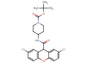tert-butyl 4-(2,7-<span class='lighter'>dichloro</span>-9H-xanthene-9-carboxamido)piperidine-1-carboxylate