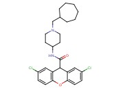 2,7-dichloro-N-(1-(cycloheptylmethyl)piperidin-4-yl)-9H-xanthene-9-carboxamide