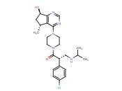 (S)-2-(4-CHLOROPHENYL)-1-(4-((5R,7R)-7-HYDROXY-5-METHYL-6,7-DIHYDRO-5H-CYCLOPENTA[D]PYRIMIDIN-4-YL)PIPERAZIN-1-YL)-3-(ISOPROPYLAMINO)PROPAN-1-ONE