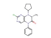 6(5H)-Pteridinone, 2-chloro-8-cyclopentyl-7,8-dihydro-7-methyl-5-phenyl-, (7R)-