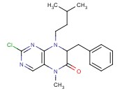 6(5H)-Pteridinone, 2-Chloro-7,8-dihydro-7-benzyl-5-methyl-8-(3-methylbutyl)-