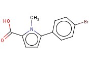 5-(4-BROMOPHENYL)-1-<span class='lighter'>METHYLPYRROLE</span>-2-CARBOXYLIC ACID