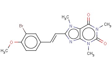 1H-PURINE-2,6-DIONE, 3,7-DIHYDRO-8-(2-(3-BROMO-4-METHOXYPHENYL)ETHENYL)-1,3,7-TRIMETHYL-, (E)-