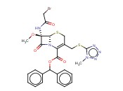(6R,7S)-7-[(溴乙酰)氨基]-7-<span class='lighter'>甲</span>氧基-3-[[(1-甲基-1H-四唑-5-基)硫]甲基]-8-氧代-5-硫杂-1-氮杂双<span class='lighter'>环</span>[4.2.0]辛-2-烯-2-<span class='lighter'>甲酸</span>二苯甲基<span class='lighter'>酯</span>