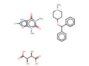 DIPHENYLPYRALINE-8-CHLOROTHEOPHYLLINATE [R(R,R)] <span class='lighter'>TARTRATE</span>