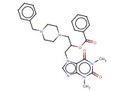 THEOPHYLLINE, 7-(2-BENZOYLOXY-3-(4-BENZYL-1-PIPERAZINYL)PROPYL)-