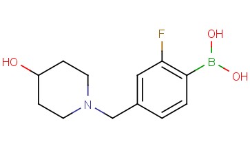 (<span class='lighter'>2-FLUORO-4-</span>((4-HYDROXYPIPERIDIN-1-<span class='lighter'>YL</span>)METHYL)PHENYL)BORONIC ACID