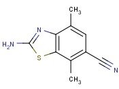 2-amino-4,7-<span class='lighter'>dimethyl-1,3-benzothiazole</span>-6-carbonitrile