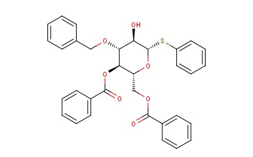 B-D-GLUCOPYRANOSIDE, PHENYL 3-O-(PHENYLMETHYL)-1-THIO-, 4,6-DIBENZOATE