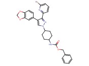 benzyl (4-(4-(benzo[d][1,3]dioxol-5-<span class='lighter'>yl</span>)-3-(6-<span class='lighter'>bromopyridin-2-yl</span>)-1H-pyrazol-1-<span class='lighter'>yl</span>)cyclohexyl