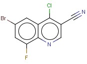 6-<span class='lighter'>溴</span>-4-氯-8-氟-<span class='lighter'>喹啉</span>-3-甲腈
