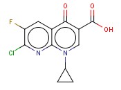 1-环丙基-6-<span class='lighter'>氟</span>-7-氯-4-氧-1,4-二氢-1,8-<span class='lighter'>萘</span>啶-3-羧酸
