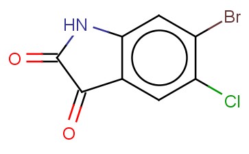 <span class='lighter'>6-BROMO-5-CHLORO-1H-INDOLE-2,3-DIONE</span>