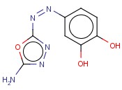 1,2-BENZENEDIOL, 4-[(5-AMINO-1,3,4-OXADIAZOL-2-YL)<span class='lighter'>AZO</span>]-