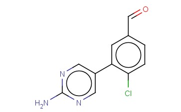 3-(2-AMINOPYRIMIDIN-5-YL)-<span class='lighter'>4-CHLOROBENZALDEHYDE</span>