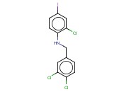 2-CHLORO-N-[(3,4-DICHLOROPHENYL)METHYL]-<span class='lighter'>4-IODOANILINE</span>