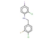 2-CHLORO-N-[(4-CHLORO-3-FLUOROPHENYL)METHYL]-<span class='lighter'>4-IODOANILINE</span>