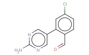 2-(2-AMINOPYRIMIDIN-5-YL)-<span class='lighter'>4-CHLOROBENZALDEHYDE</span>