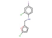 2-CHLORO-N-[(5-CHLOROFURAN-2-YL)METHYL]-<span class='lighter'>4-IODOANILINE</span>