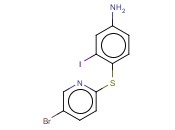 4-[(5-BROMOPYRIDIN-2-YL)SULFANYL]-<span class='lighter'>3-IODOANILINE</span>