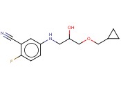 5-([3-(CYCLOPROPYLMETHOXY)-2-HYDROXYPROPYL]AMINO)-<span class='lighter'>2-FLUOROBENZONITRILE</span>