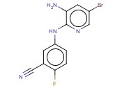 5-[(3-AMINO-5-BROMOPYRIDIN-2-YL)AMINO]-<span class='lighter'>2-FLUOROBENZONITRILE</span>