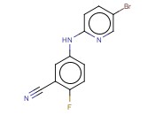 5-[(5-BROMOPYRIDIN-2-YL)AMINO]-<span class='lighter'>2-FLUOROBENZONITRILE</span>