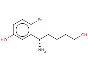 3-((1S)-1-AMINO-5-HYDROXYPENTYL)-4-<span class='lighter'>BROMOPHENOL</span>
