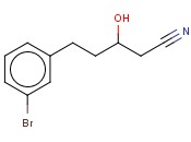 5-(<span class='lighter'>3-BROMOPHENYL</span>)-3-HYDROXYPENTANENITRILE