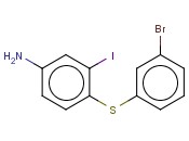 4-[(3-BROMOPHENYL)SULFANYL]-<span class='lighter'>3-IODOANILINE</span>