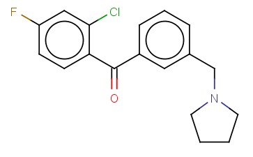 <span class='lighter'>2-CHLORO-4-FLUORO-3</span>'-<span class='lighter'>PYRROLIDINOMETHYL</span> <span class='lighter'>BENZOPHENONE</span>