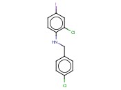 2-CHLORO-N-[(4-CHLOROPHENYL)METHYL]-<span class='lighter'>4-IODOANILINE</span>
