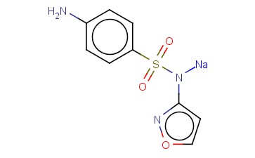 <span class='lighter'>3-SULFANILAMIDO</span> <span class='lighter'>ISOXAZOLE</span>, <span class='lighter'>SODIUM</span> SALT