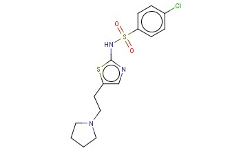 4-CHLORO-N-(5-(2-(1-PYRROLIDINYL)ETHYL)-2-THIAZOLYL)BENZENESULFONAMIDE