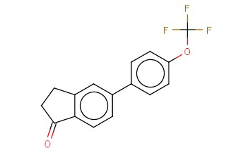 5-(4-(TRIFLUOROMETHOXY)PHENYL)-1-<span class='lighter'>INDANONE</span>