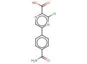 5-(4-CARBAMOYLPHENYL)-3-<span class='lighter'>CHLOROPYRAZINE</span>-2-CARBOXYLIC ACID
