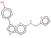 4-[6-[[(呋喃-2-基)甲基]<span class='lighter'>氨基</span>]咪唑并[1,2-b]<span class='lighter'>哒</span><span class='lighter'>嗪</span>-3-基]苯酚