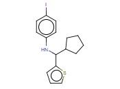 N-[CYCLOPENTYL(THIOPHEN-2-YL)METHYL]-<span class='lighter'>4-IODOANILINE</span>